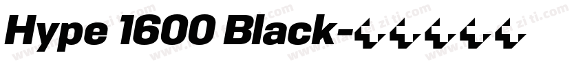Hype 1600 Black字体转换